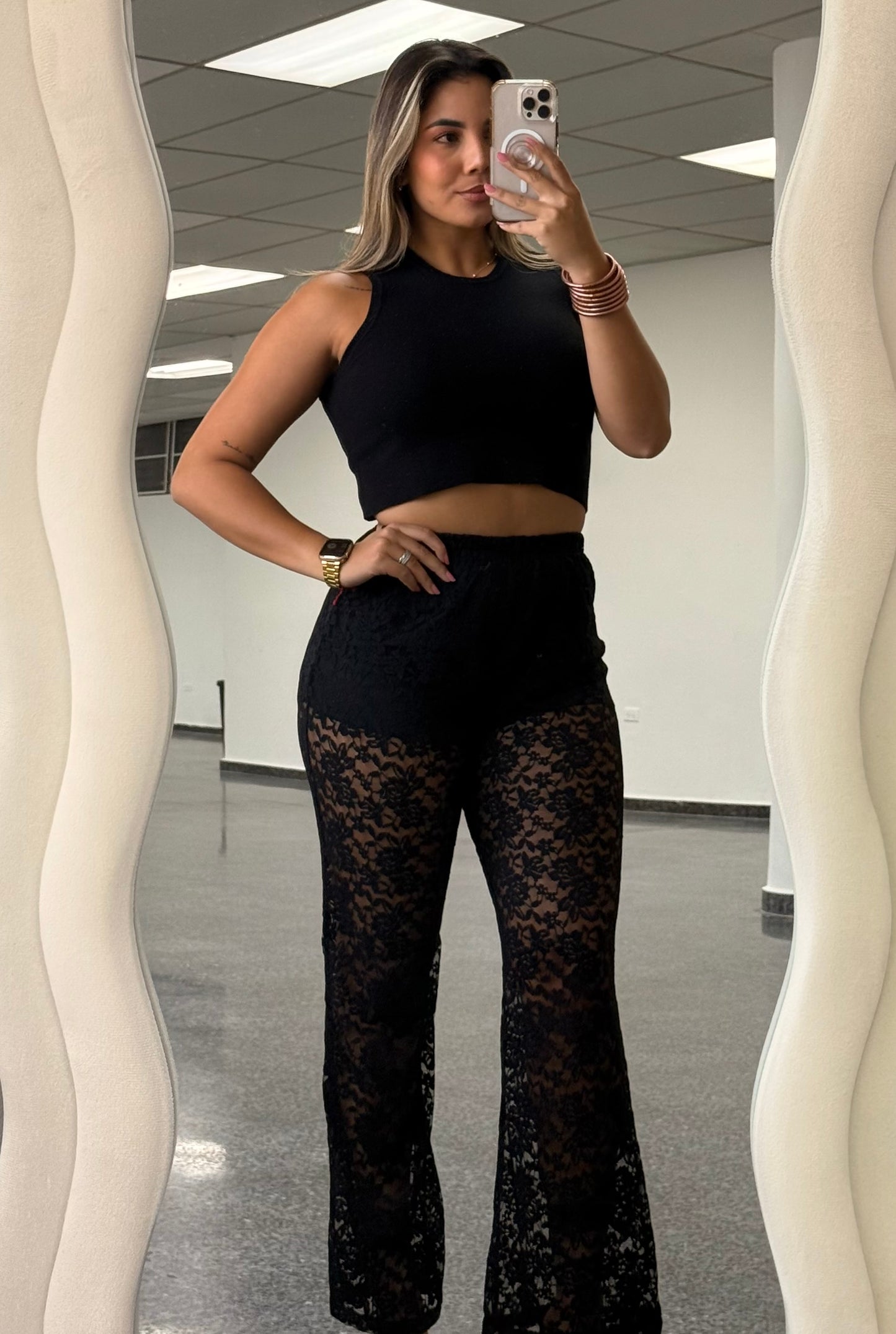 Lace Black Pant