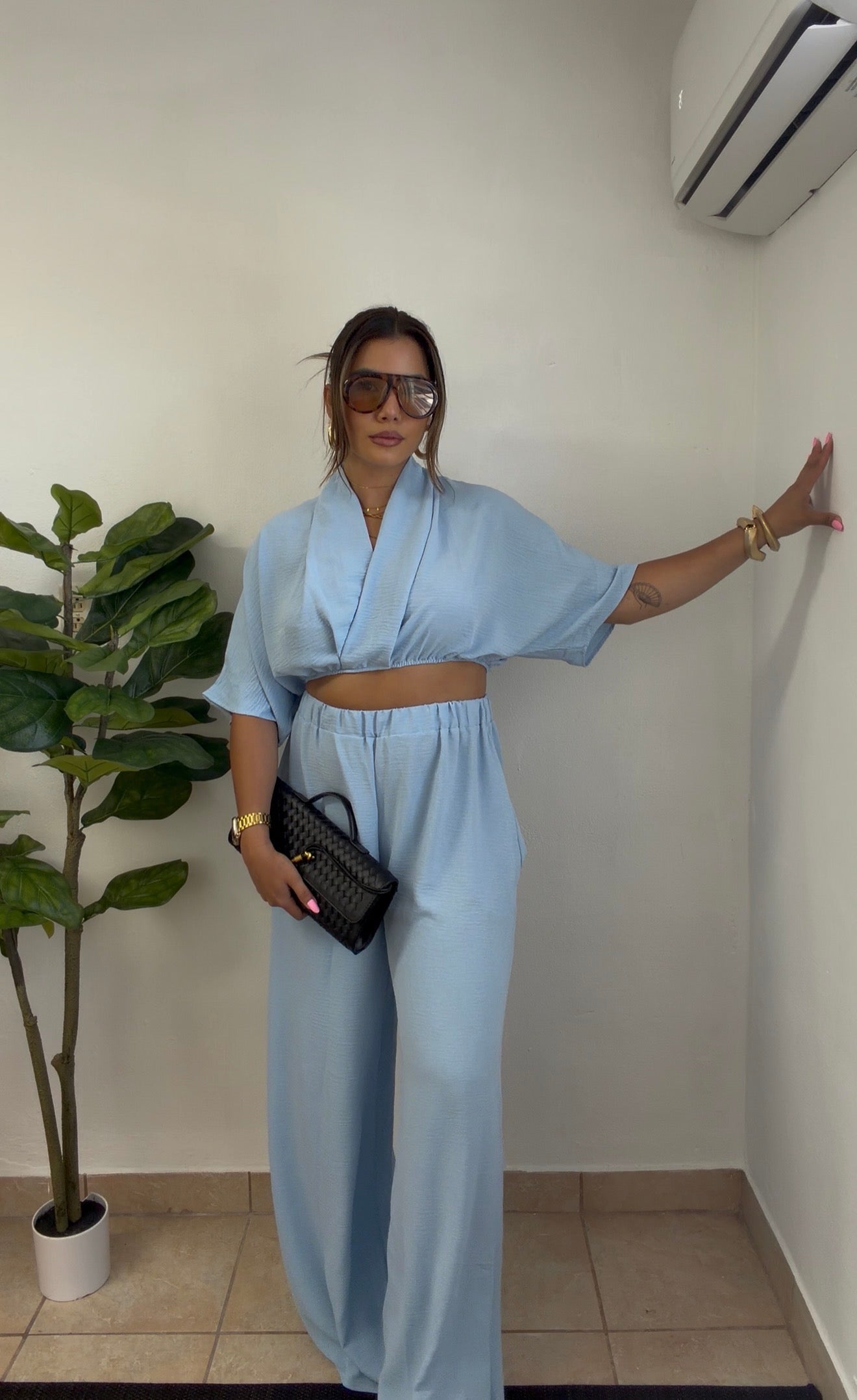 Blue Palazzo Set