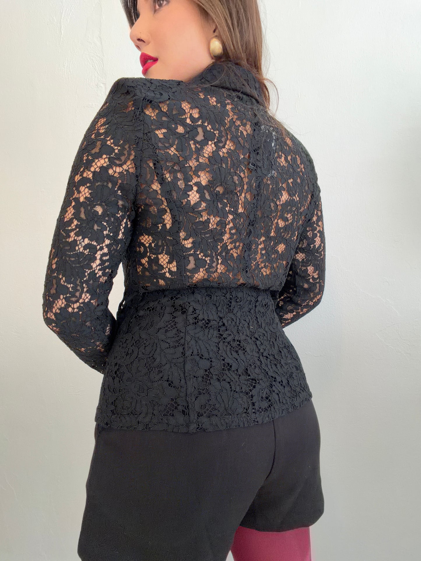Lace Black Blazer