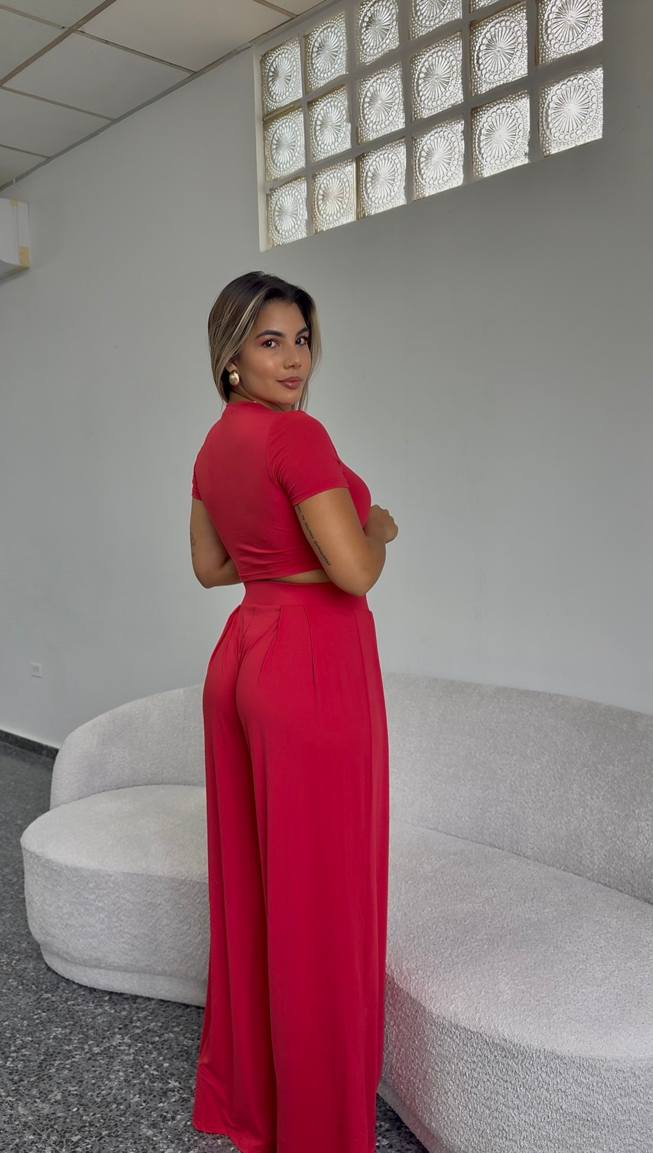 Red Pant Set LAST LARGE