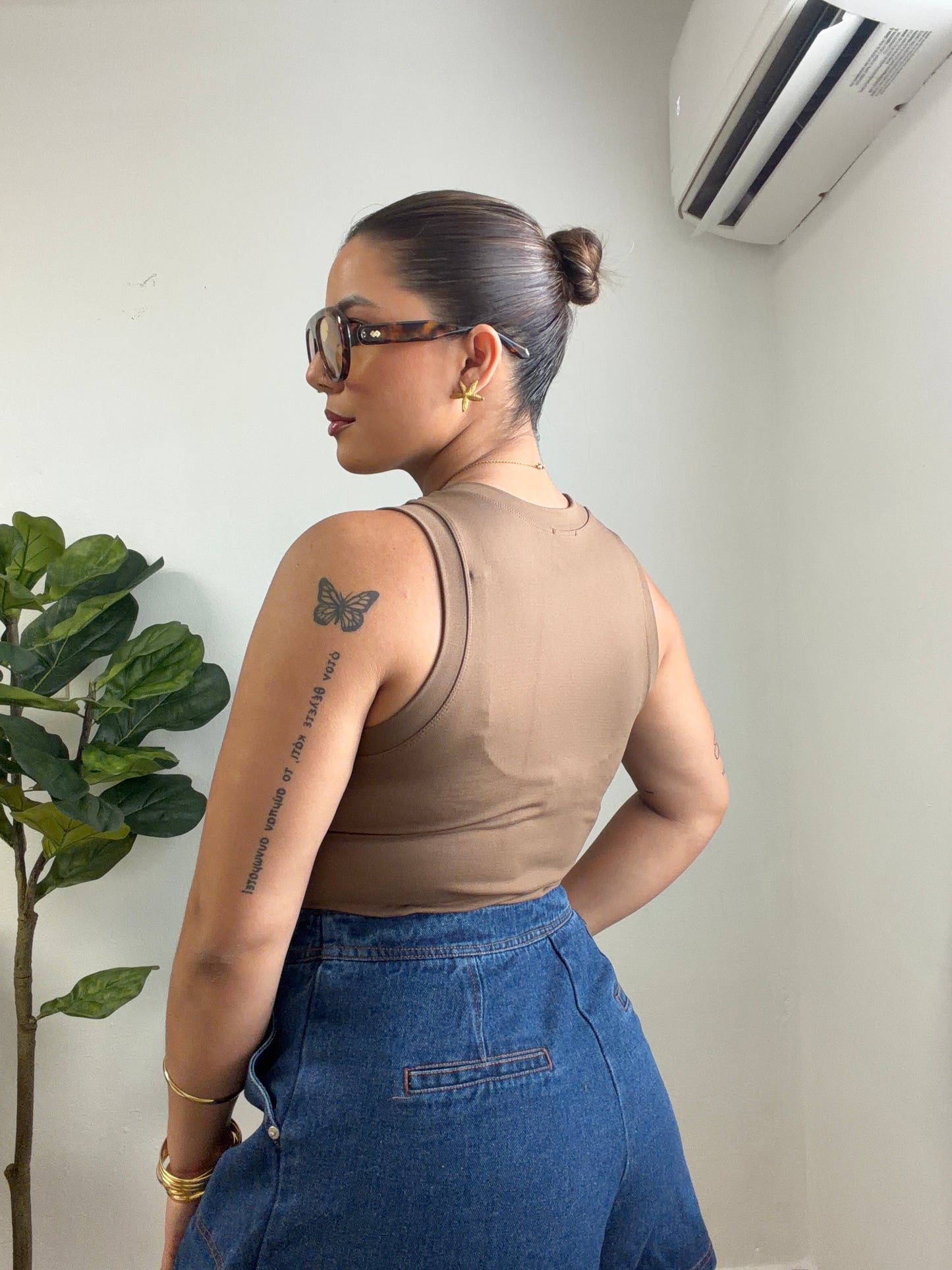 Belted Indigo Skort