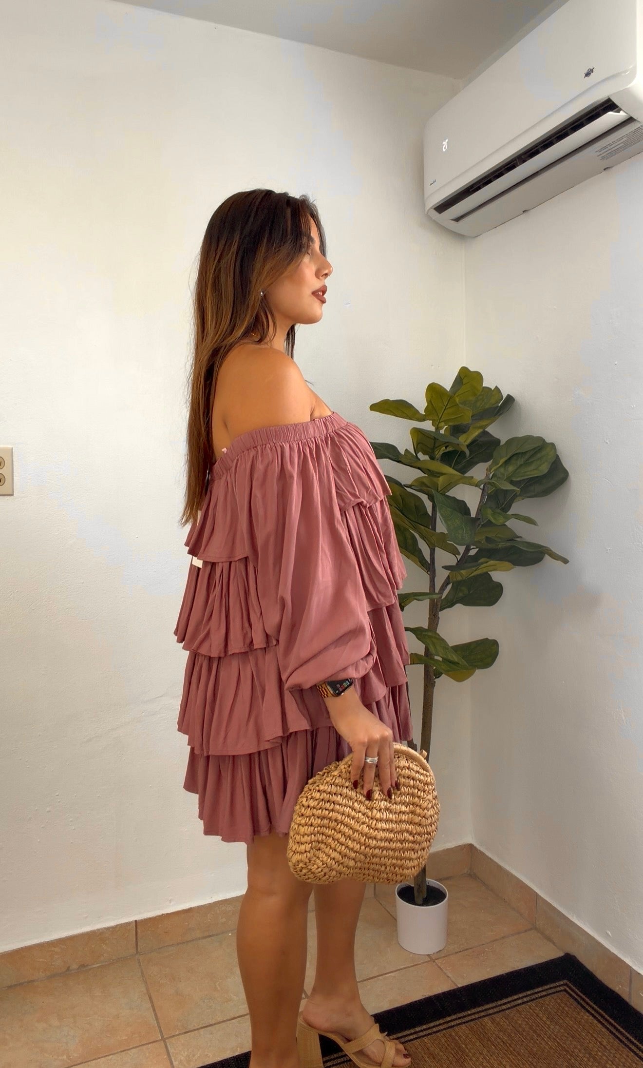 Raspberry Ruffle Dress