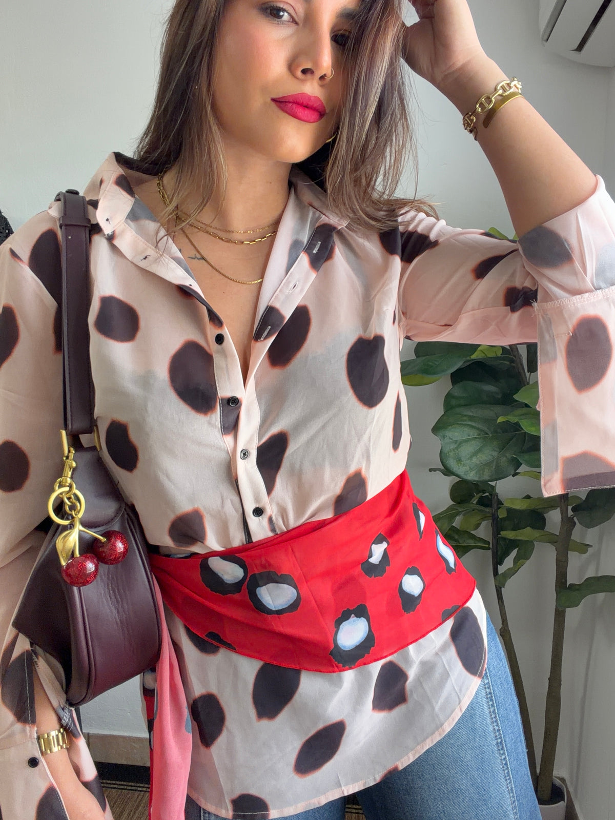 Two Piece Top Red