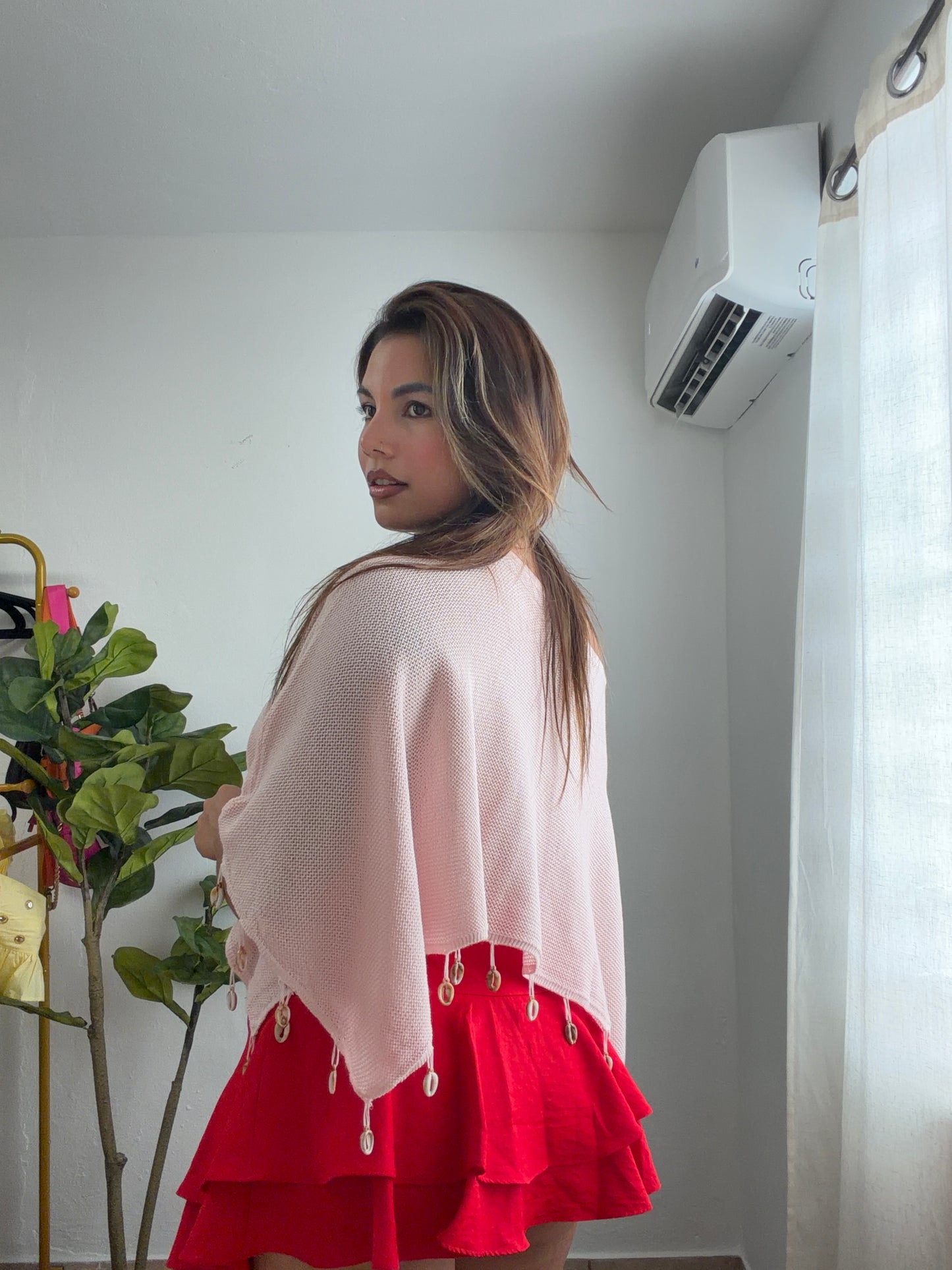 Shells Pink Poncho