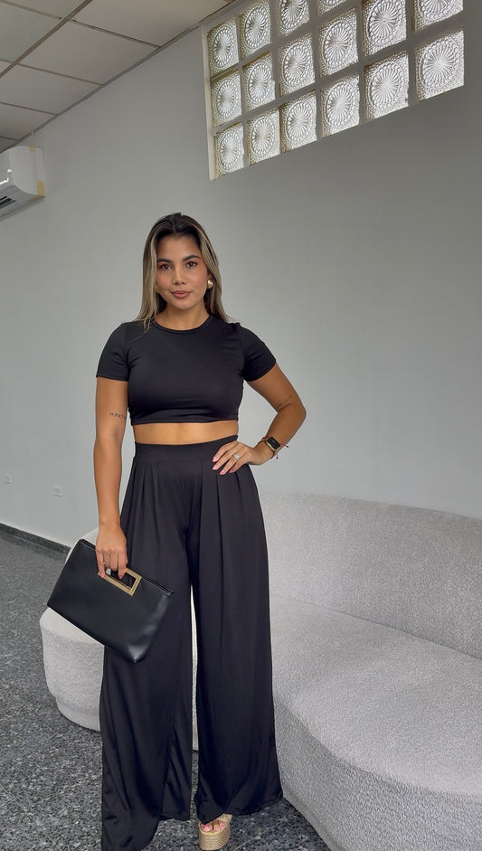 Black Pant Set