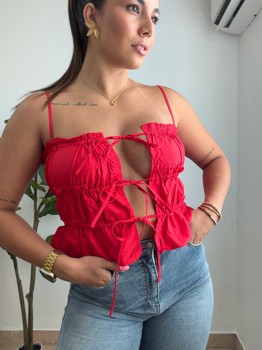 Frenchy Red Top