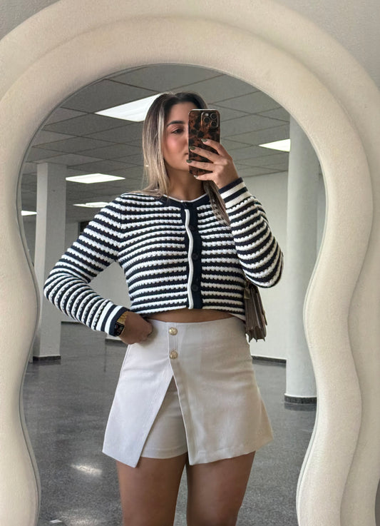 Cream Skort
