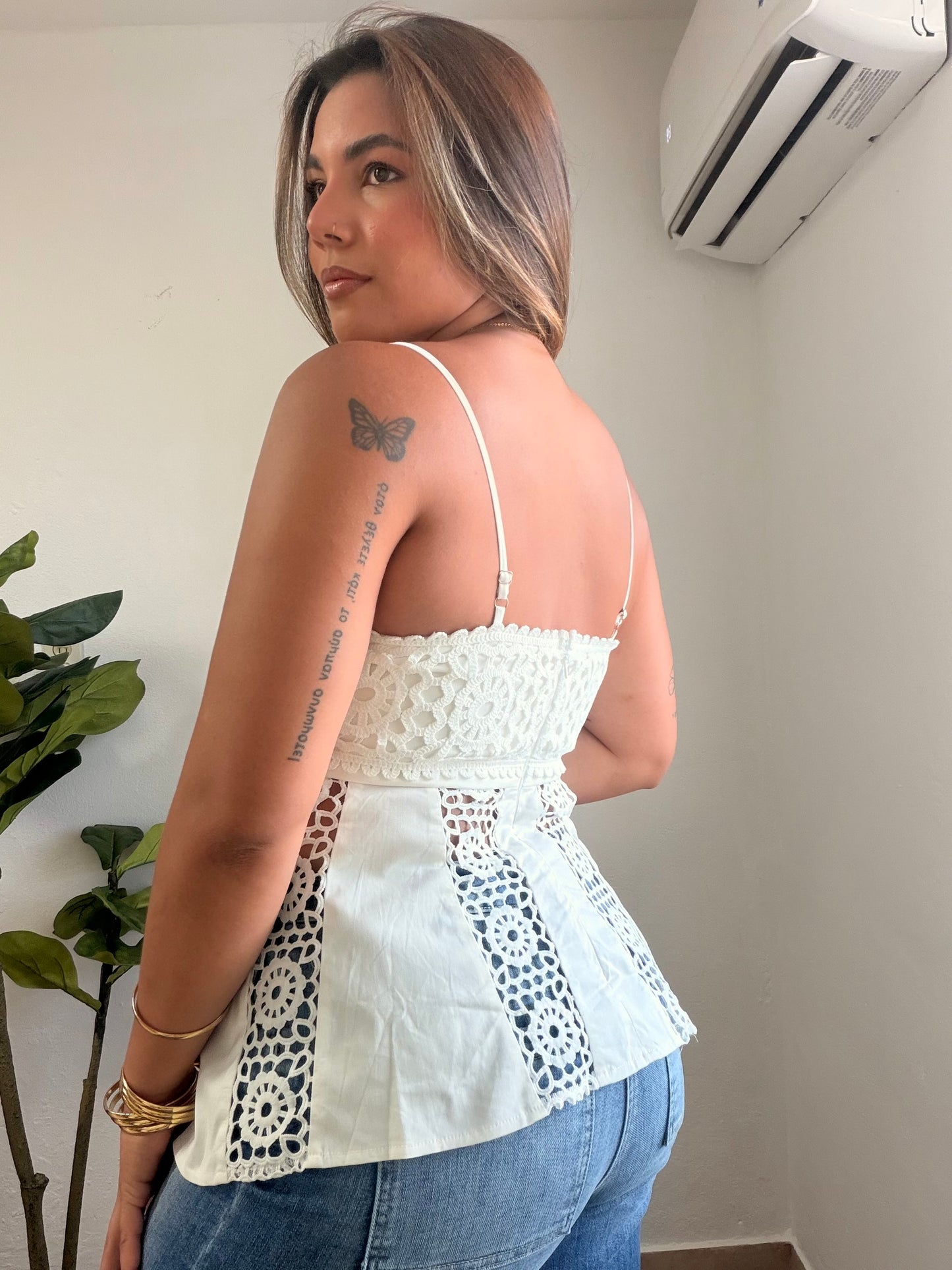 Eyelet White Top