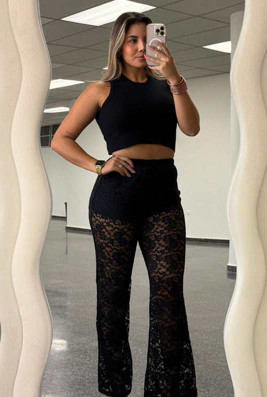 Lace Black Pant