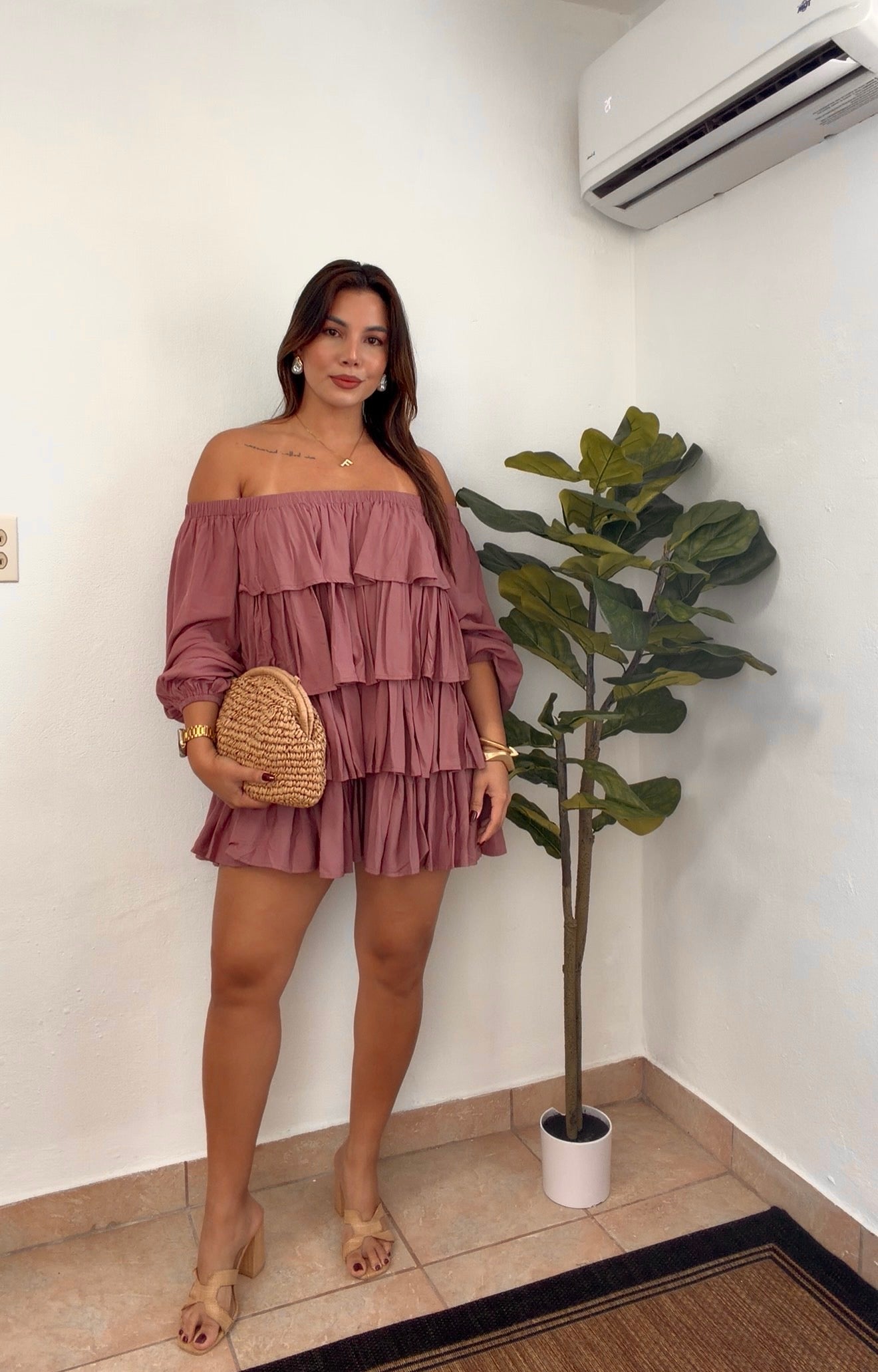 Raspberry Ruffle Dress