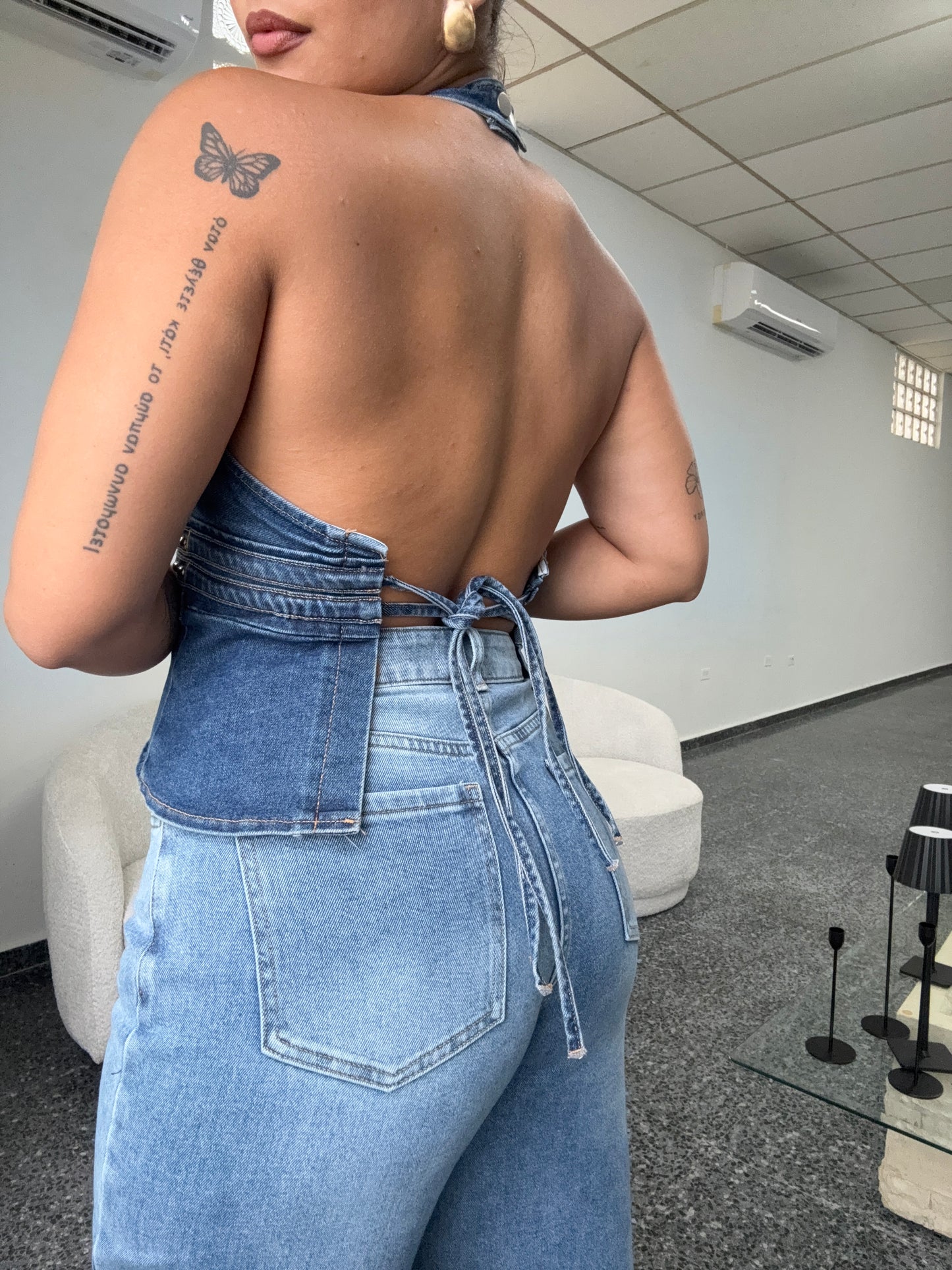 Denim Halter Top