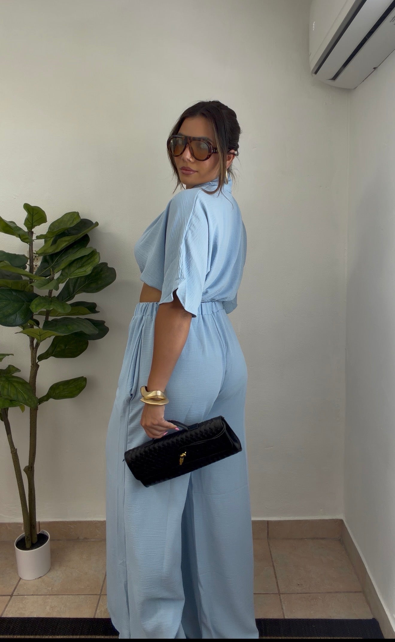 Blue Palazzo Set