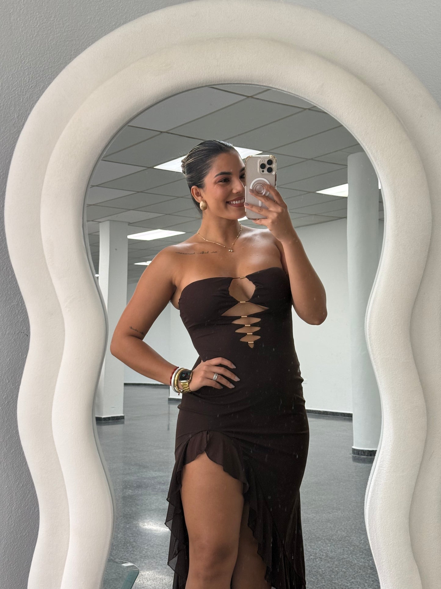 Chocolate Truffle Dress LAST LARGE