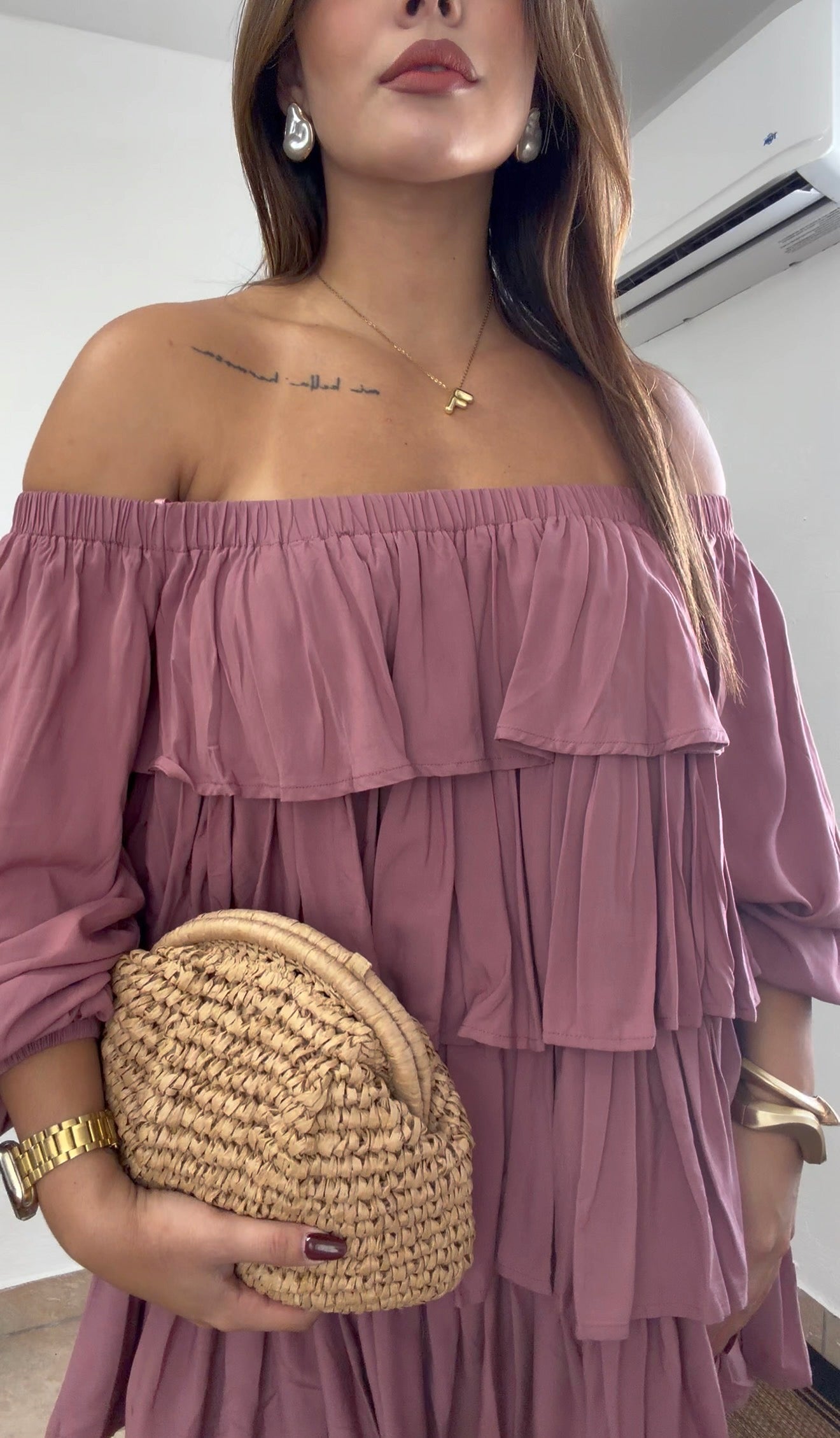 Raspberry Ruffle Dress