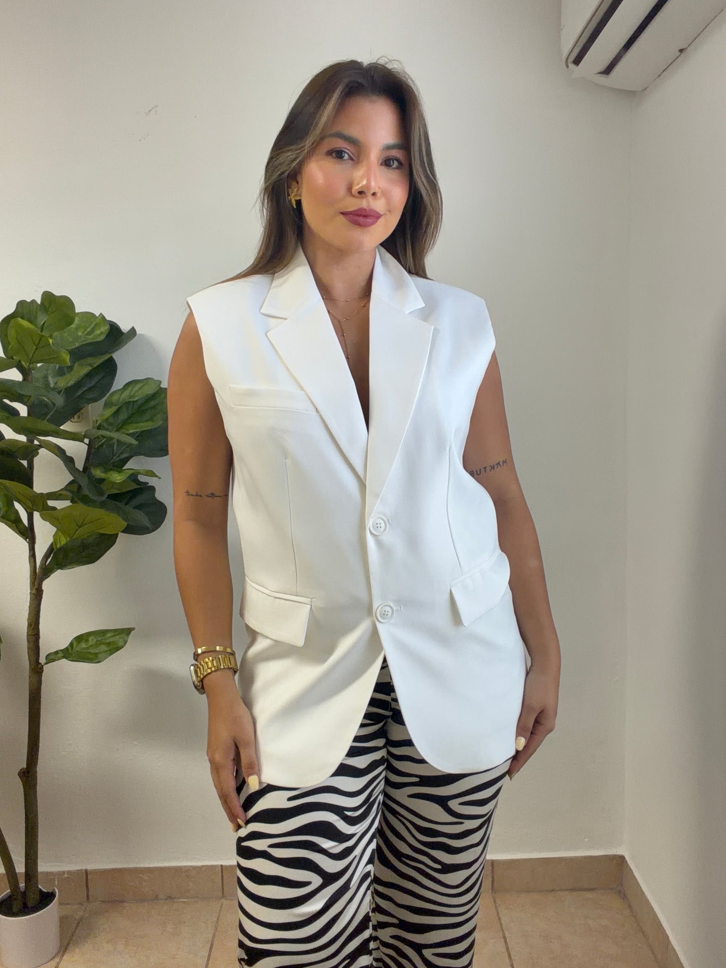 White Blazer Vest