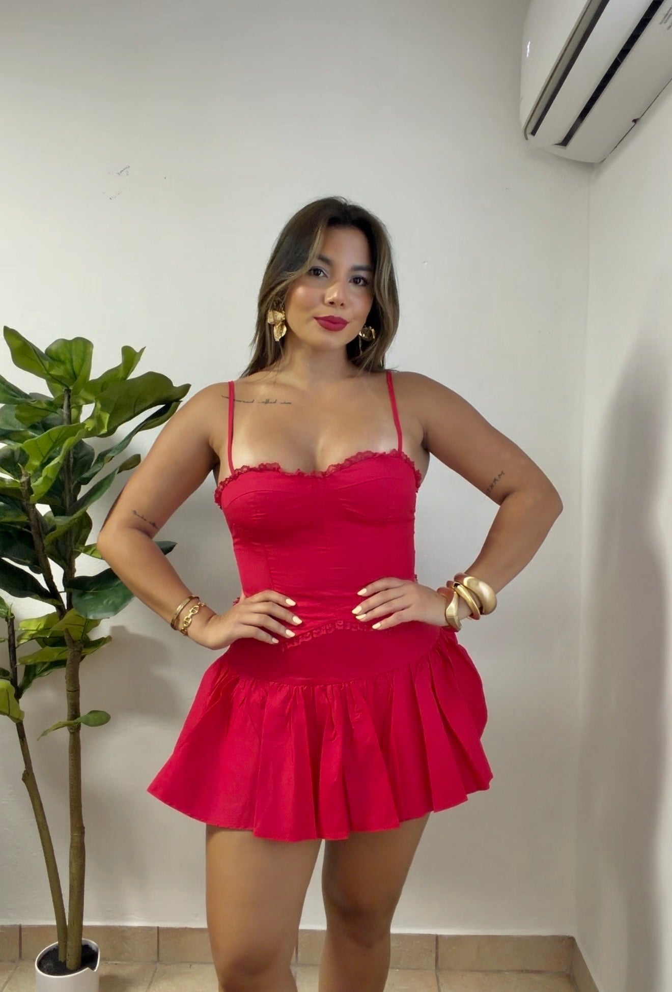 Lace Corset Skirt Set