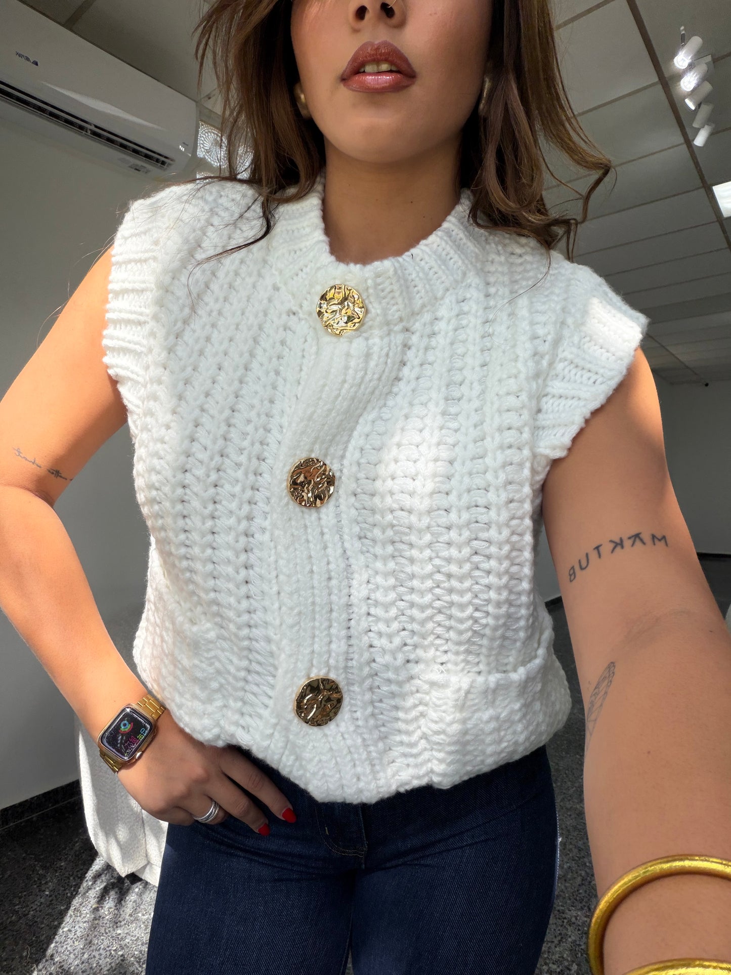 White Christmas Sweater Vest