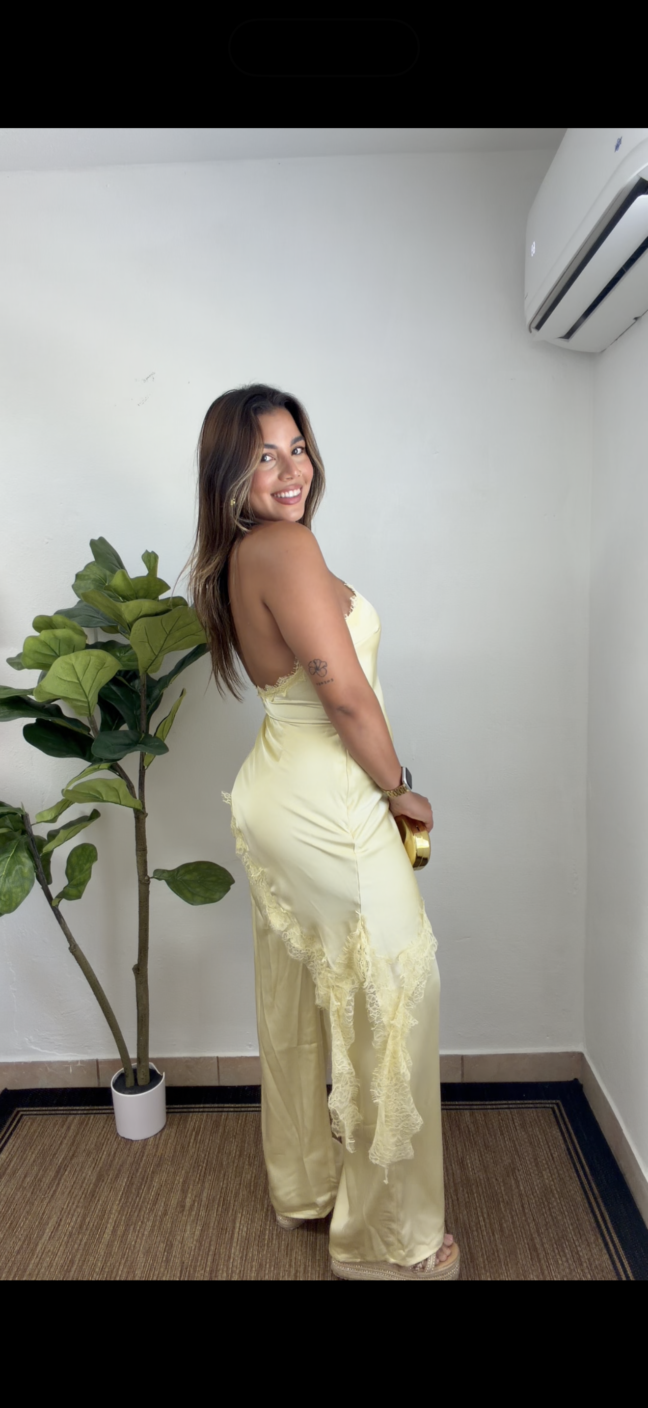 Butter Yellow Lace Jumpsuit