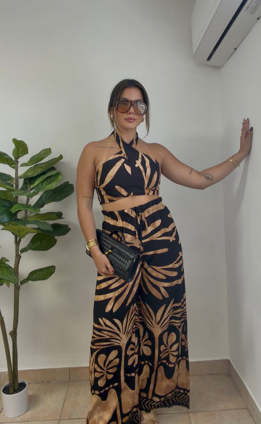 Taini Cross Halter Pant Set