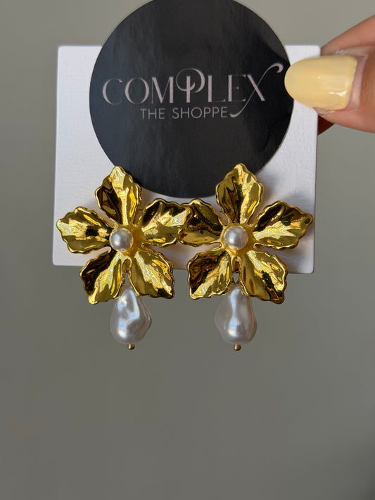Flower + Pear Earrings
