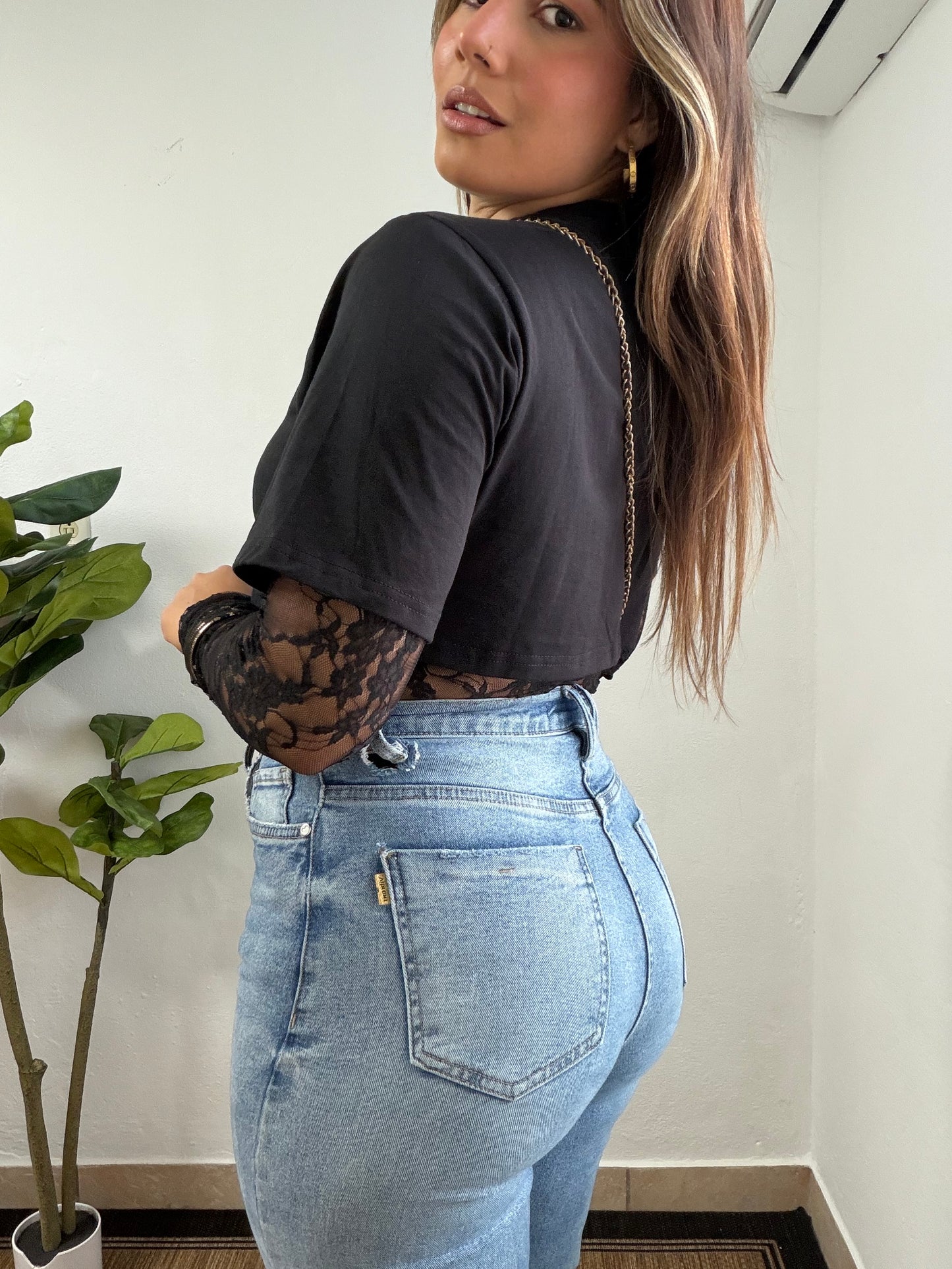 Lace Crop Top TShirt