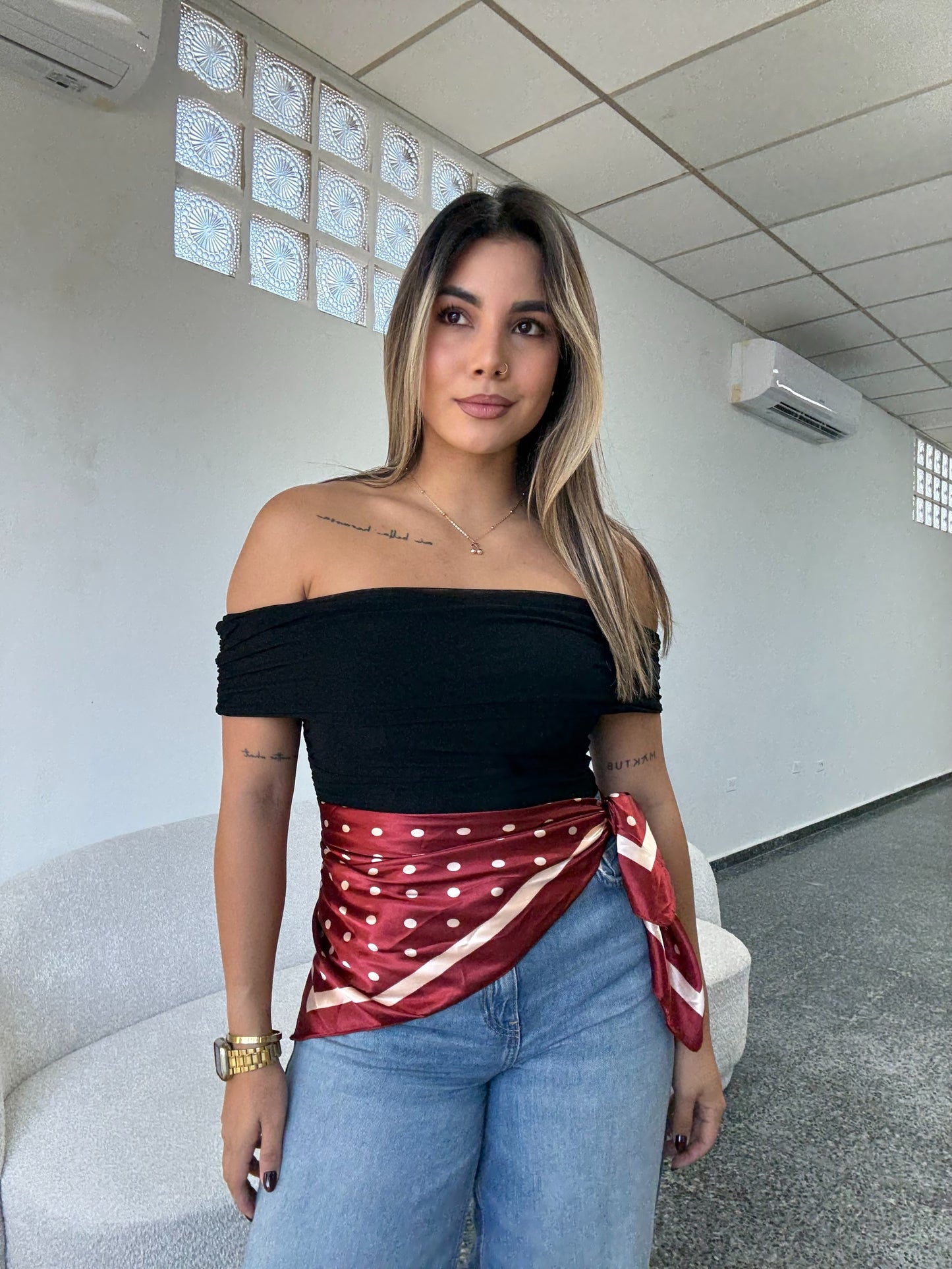 Satin Polka Dots Red