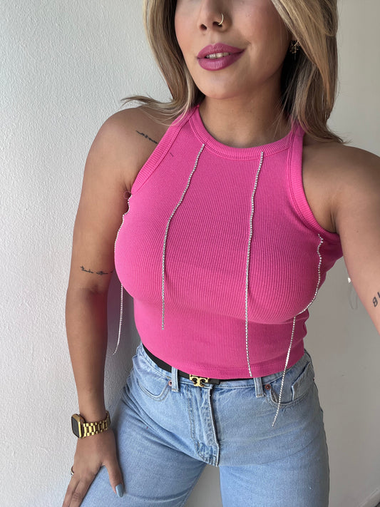 Magenta Basic Top