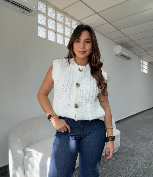 White Christmas Sweater Vest