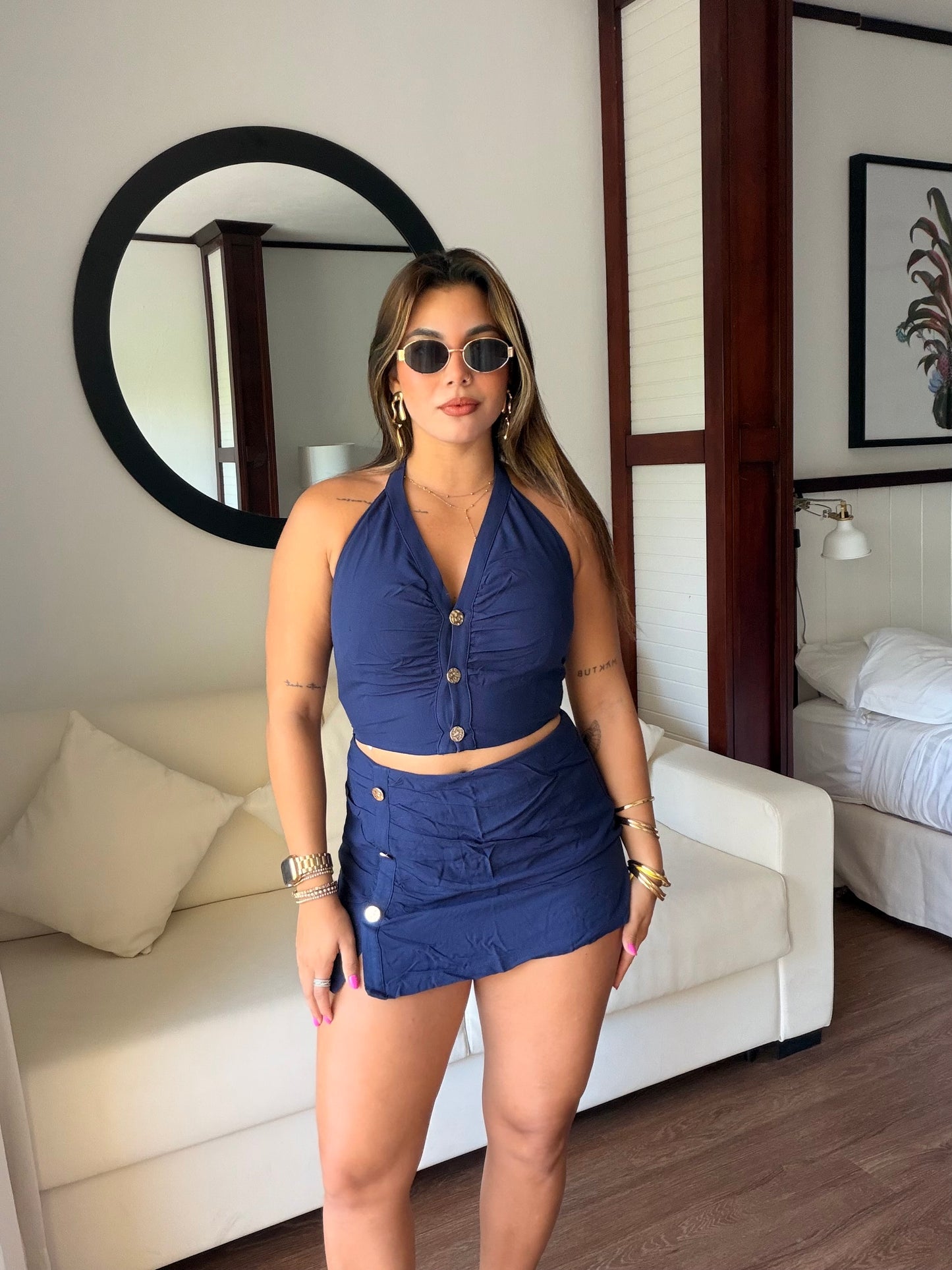 Navy Skort Set