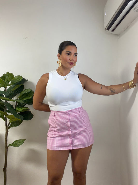 Pink Lines Skort