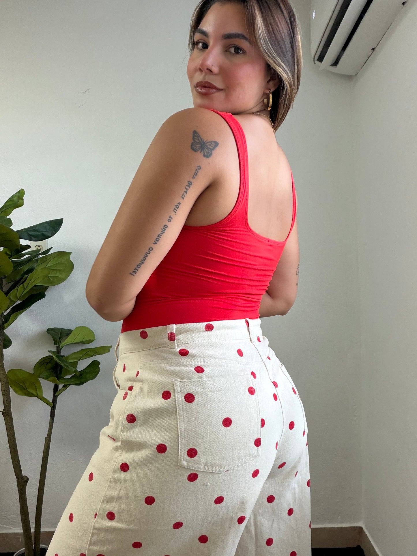 Red One Size Bodysuit