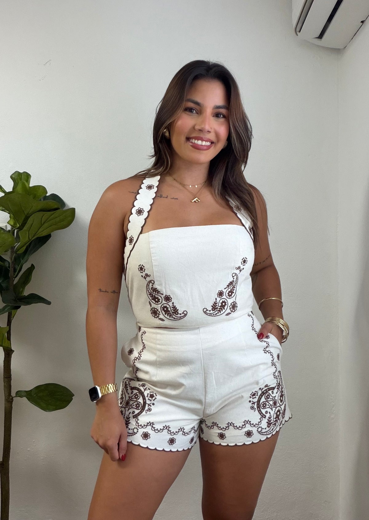 Amelia Linen Short Set