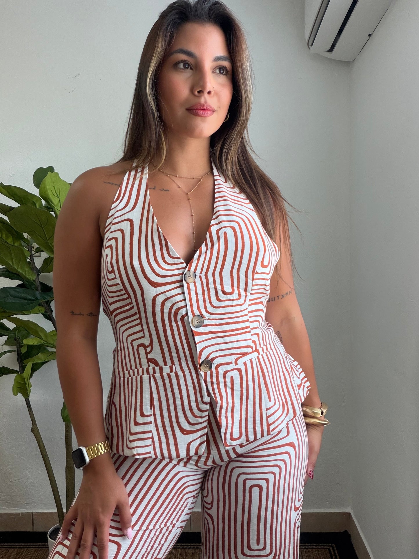 Terracota Pant Vest Set