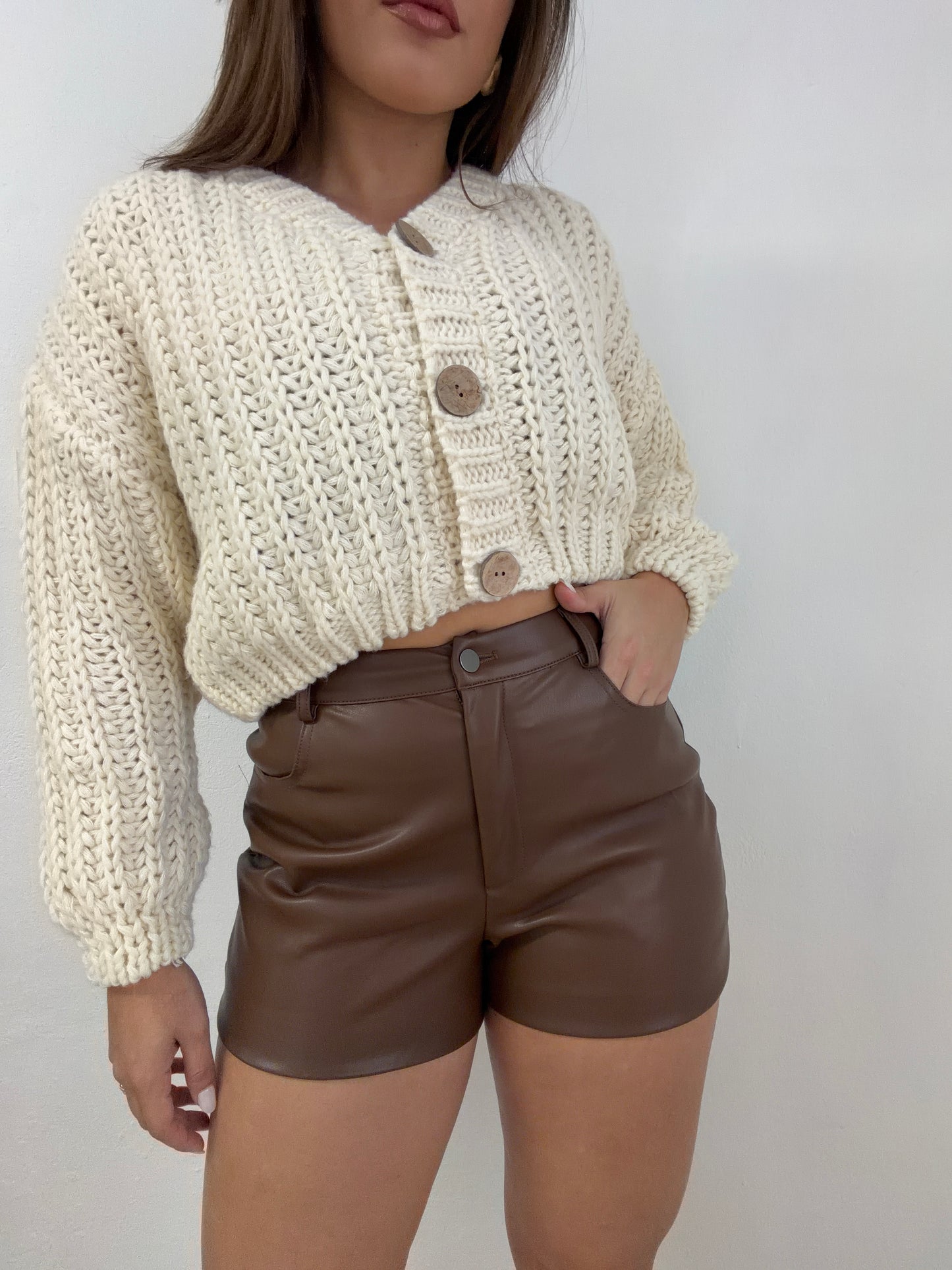 Chocolate Leather Short