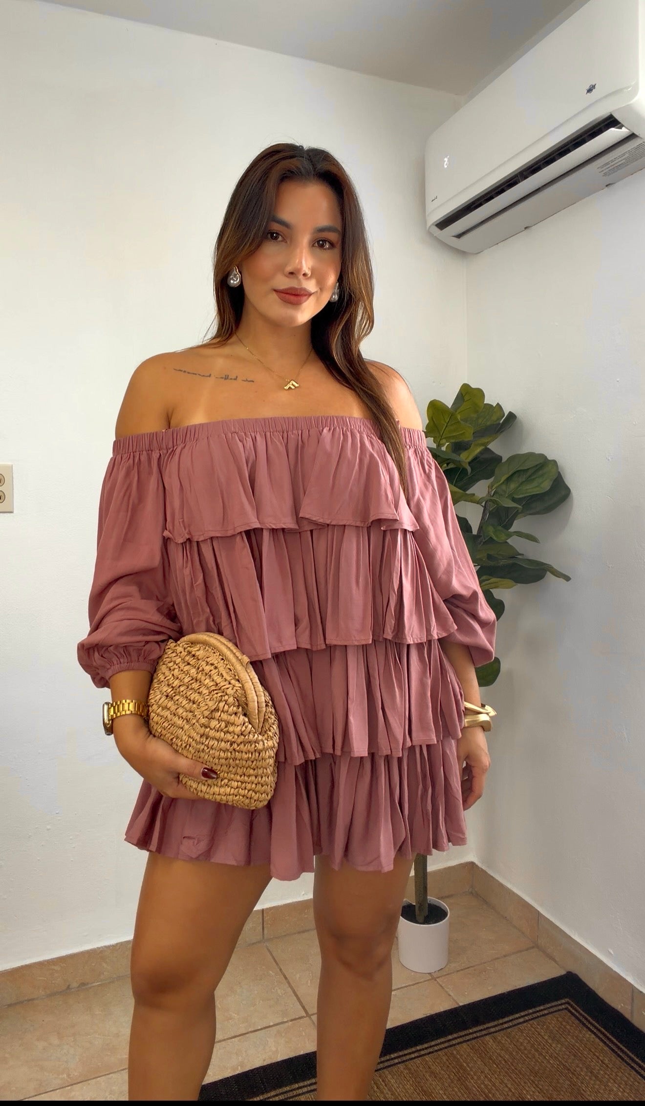 Raspberry Ruffle Dress