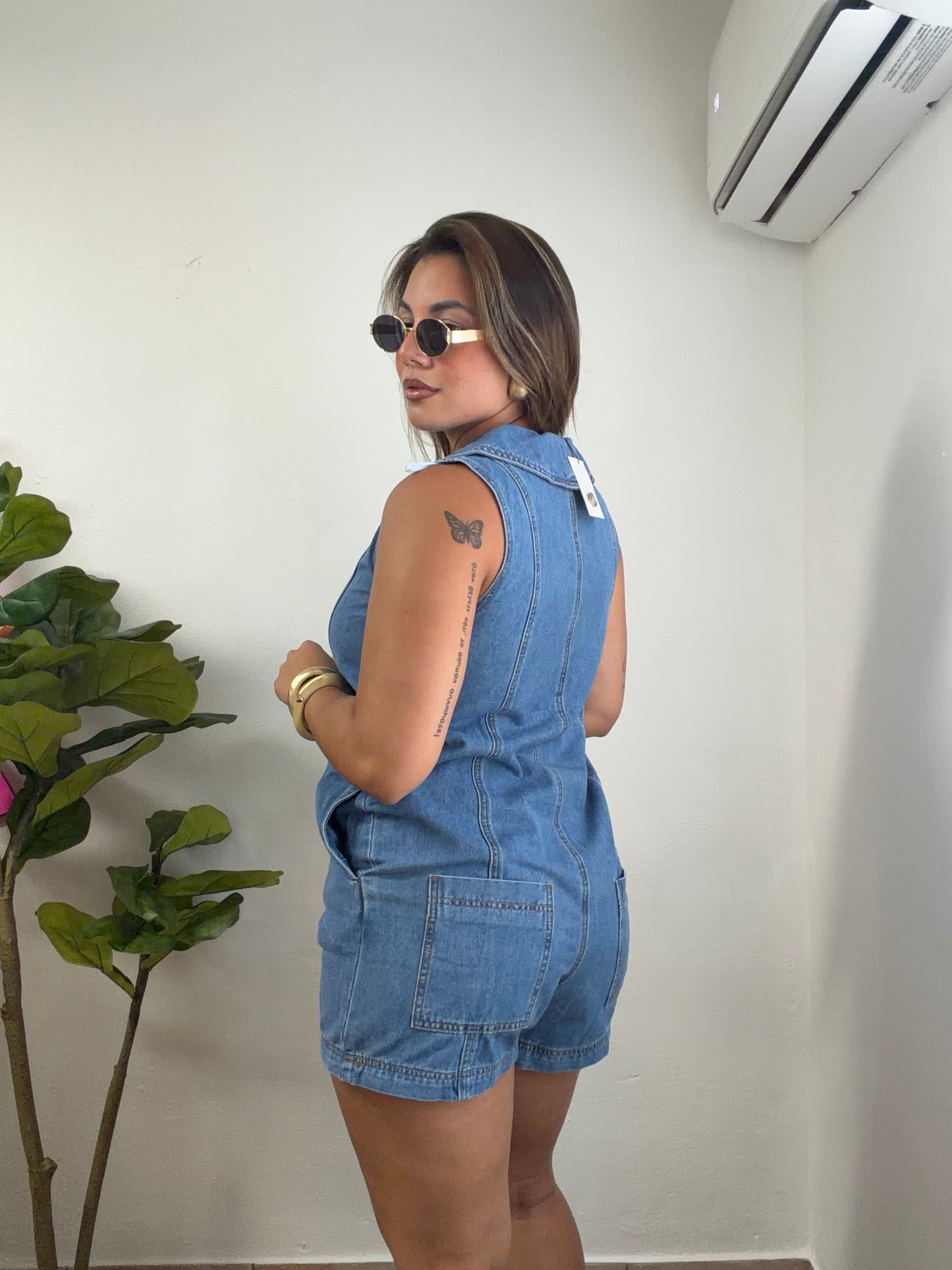 Mariela Denim Romper