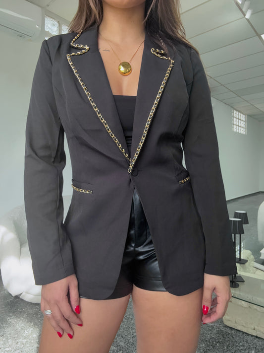 Sophia Black Detail Blazer