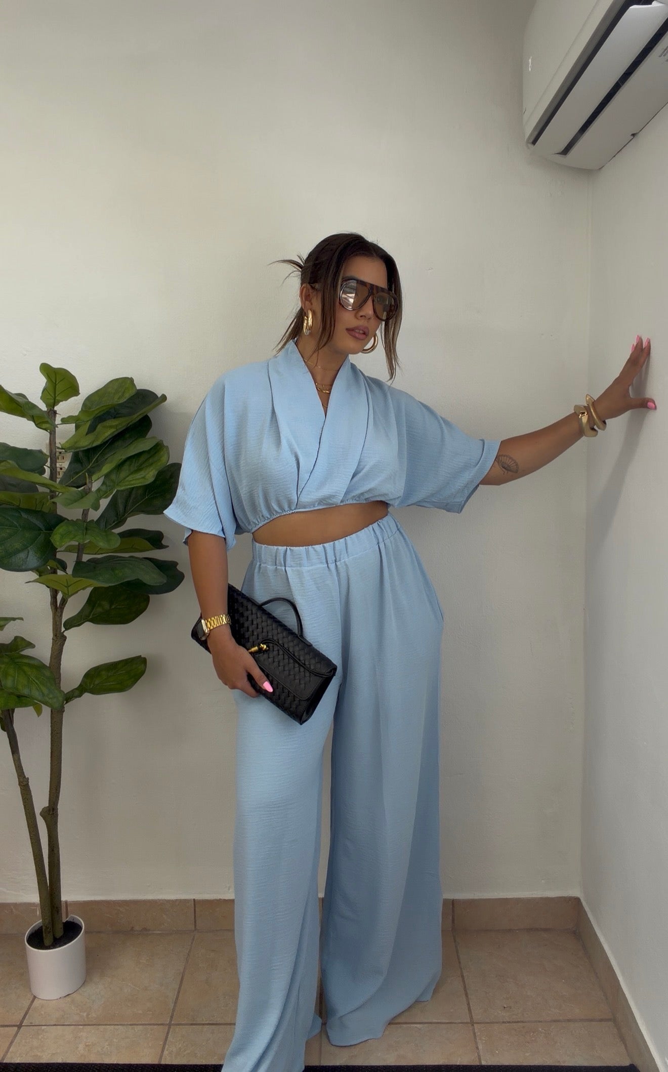 Blue Palazzo Set