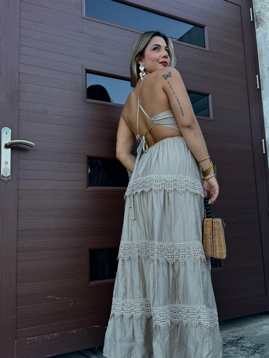 Italia Eyelet Maxi Dress