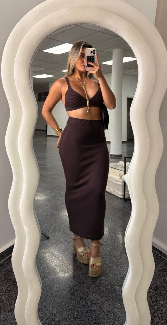 Chocolate Knit Set