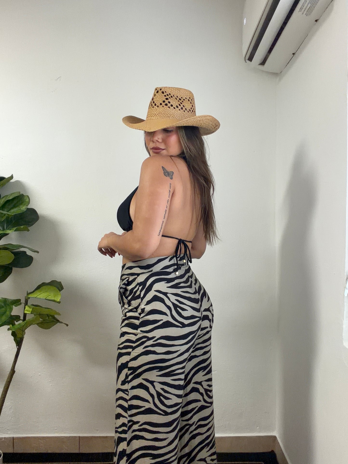 Zebra linen Pant