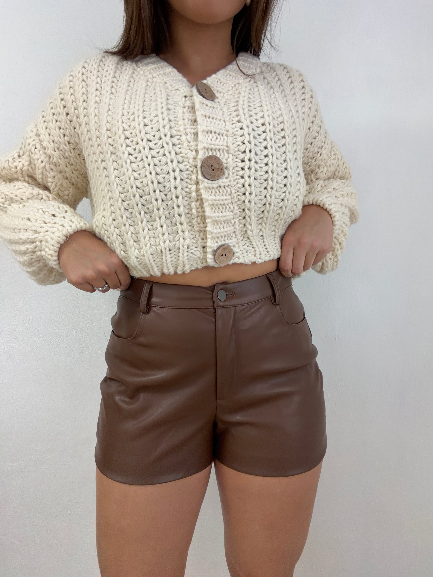 Chocolate Leather Short