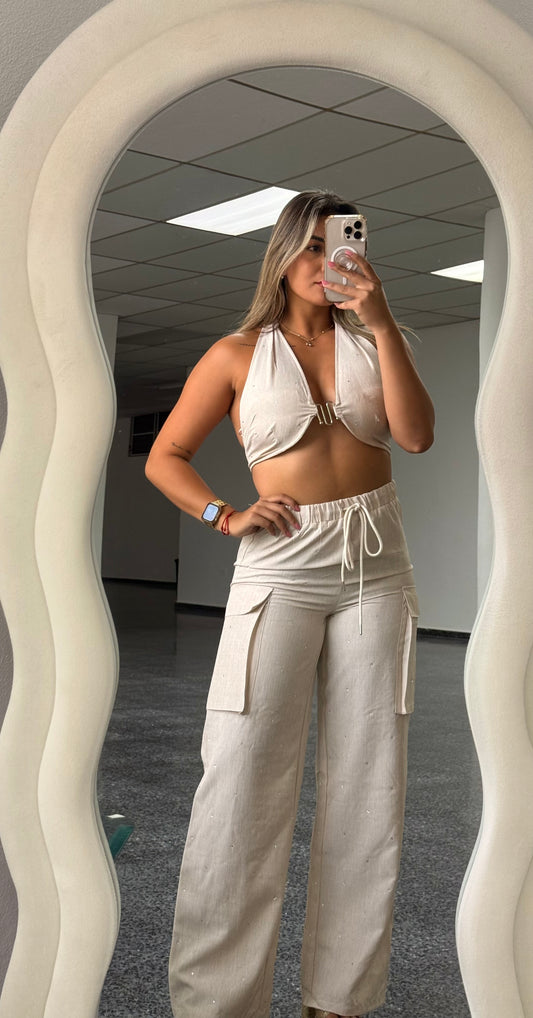 Elena Linen Pant Set