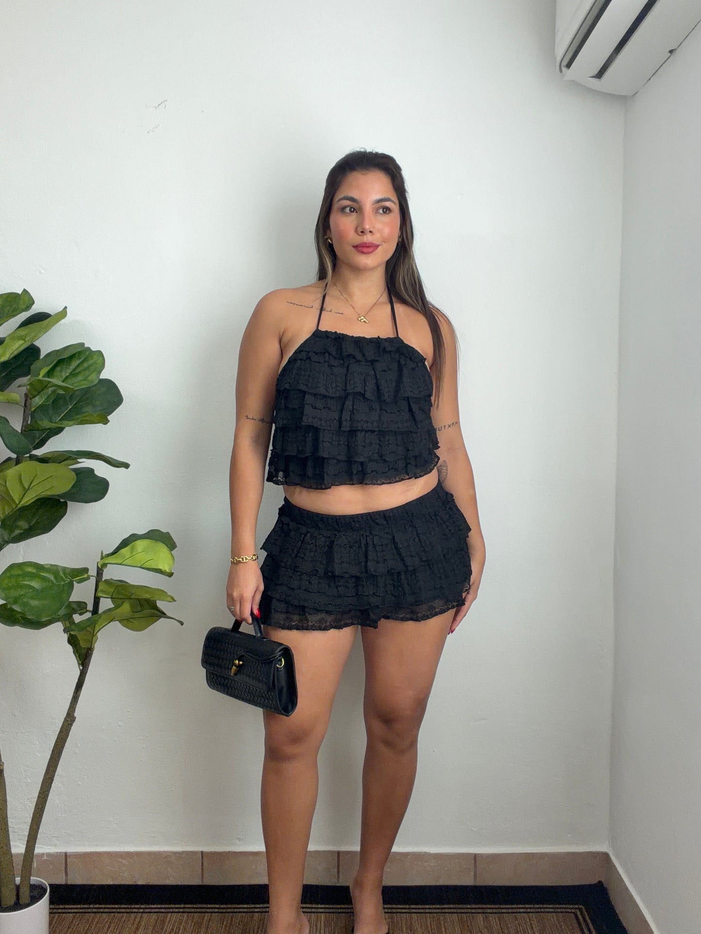 Black Lace Mini Set