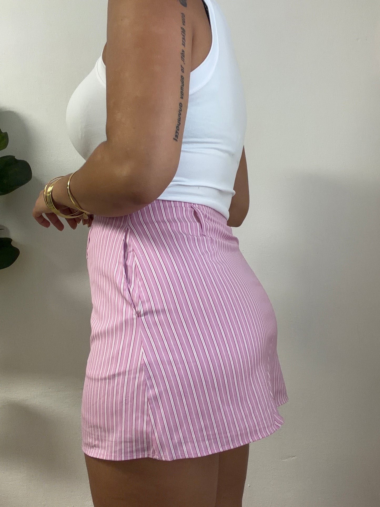 Pink Lines Skort